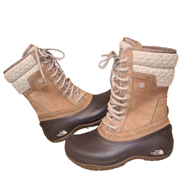 The North Face Shoes - TNF THE NORTH FACE Shellista 2 midi fur leather snow boots women’s size 6
